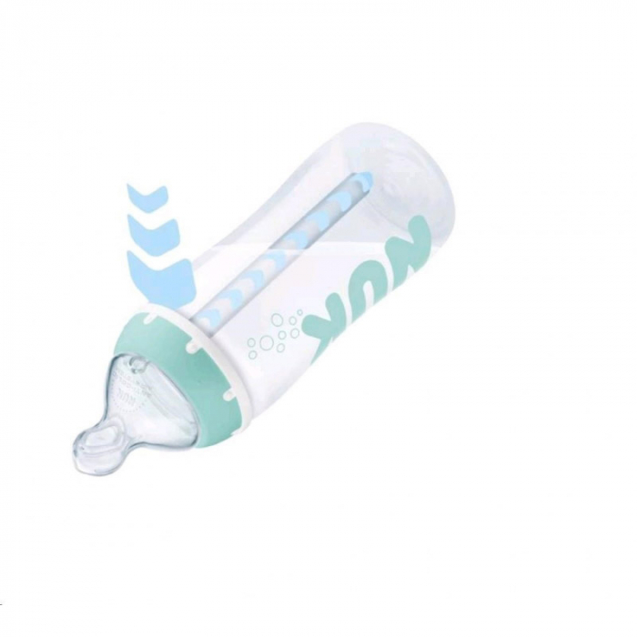Biberon cu tetina din silicon 300 ml Nuk Anti Colic Professional 741148, Verde [3]