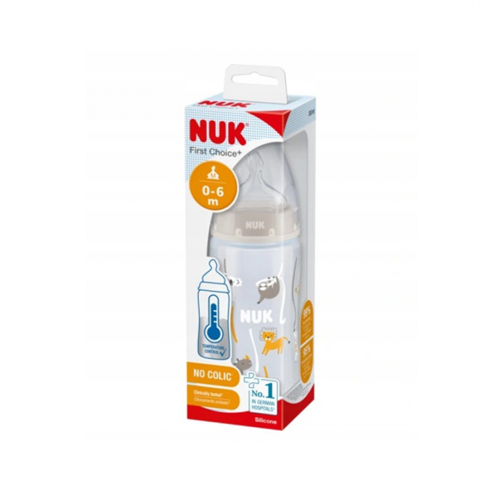 Biberon cu tetina din silicon 300 ml 0-6 luni Nuk First Choice+ 741926A1 [2]