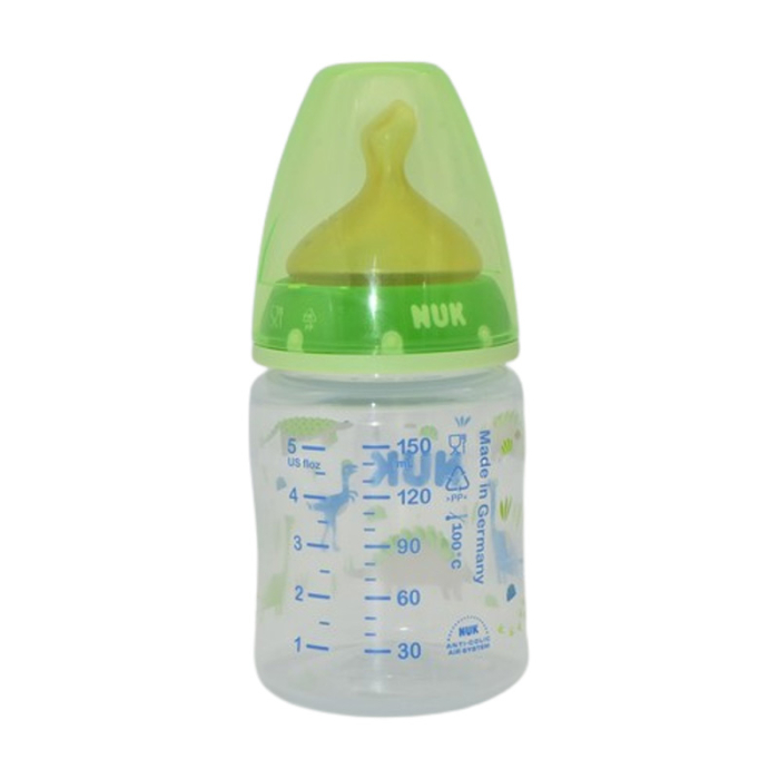 Biberon din polipropilena, cu tetina din latex M, 150 ml, Nuk First Choice 225125D3, Verde [2]