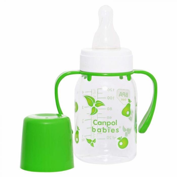 Biberon din polipropilena cu tetina din silicon 120 ml 3+ luni Canpol Babies 11/821V [2]