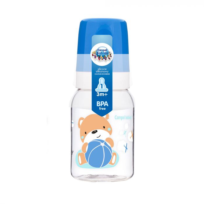 Biberon din polipropilena cu tetina din silicon 120 ml 3 luni Canpol Babies 11/850A [3]