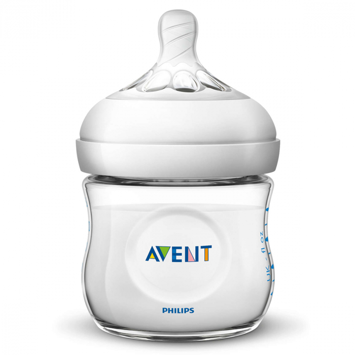 Biberon din polipropilena cu tetina din silicon 125 ml 0+ luni Philips Avent Natural SCF030/17 [4]