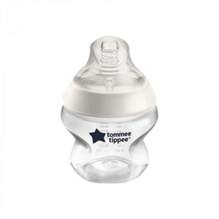 Biberon din polipropilena cu tetina din silicon 150 ml, Tommee Tippee 224002, Alb [1]