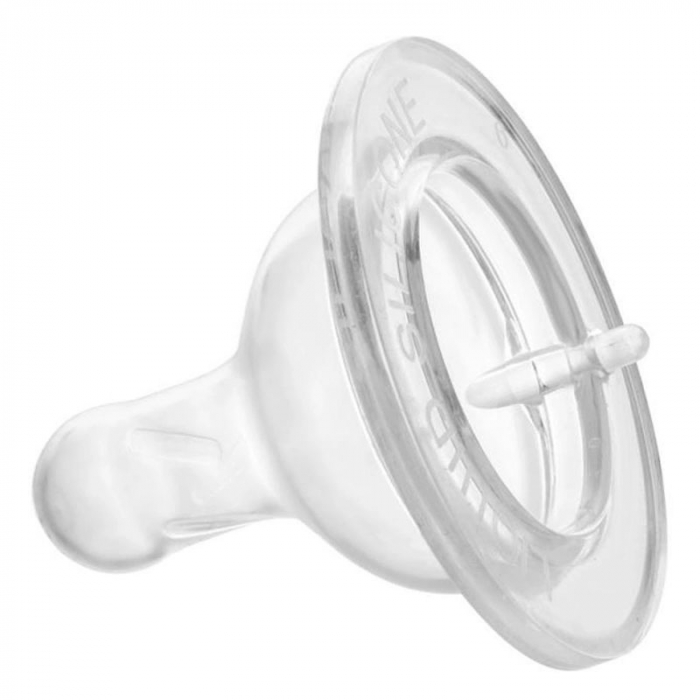 Biberon din polipropilena cu tetina din silicon anti-colici 240 ml Akuku Feeding Bottle A0107, Transparent [2]