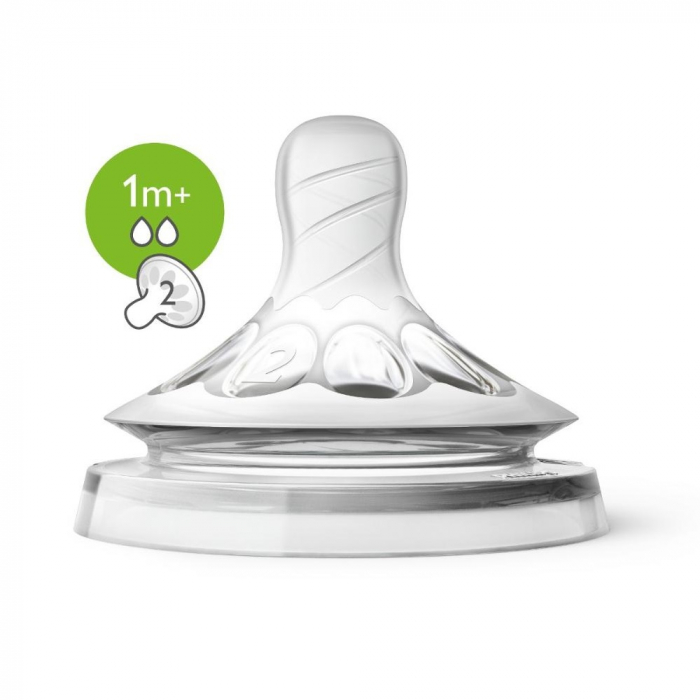 Biberon din polipropilena cu tetina din silicon 260 ml 1+ luni Philips Avent Natural SCF070/25 [4]