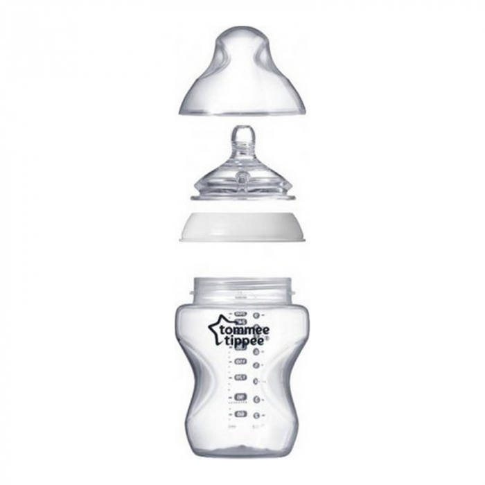 Biberon din polipropilena cu tetina din silicon 260 ml, Tommee Tippee 225023, Roz [3]