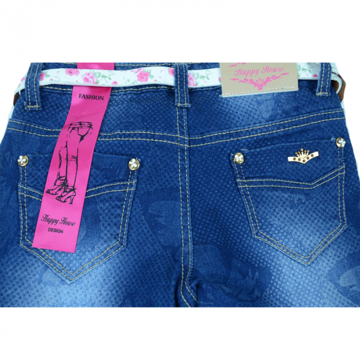 Blugi pentru fete Happy House HM-031-116-cm, Albastru [2]