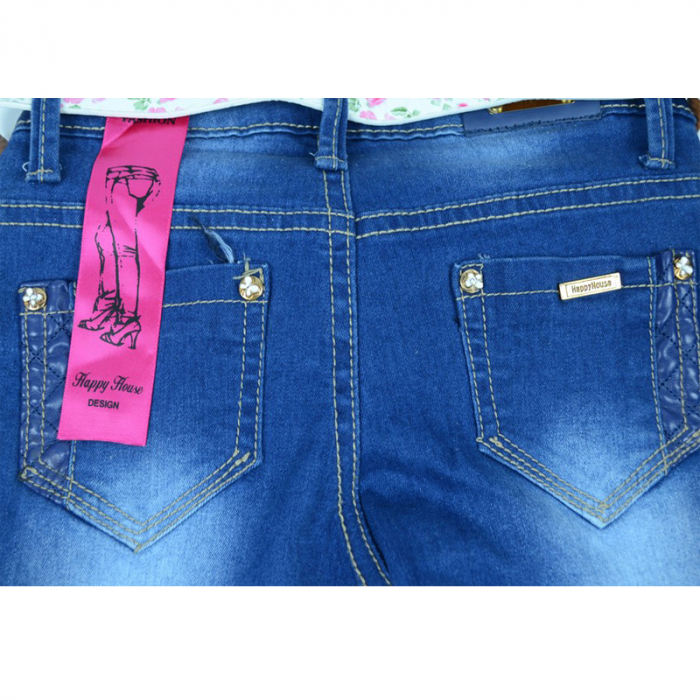 Blugi pentru fete Happy House HM-042-110-cm, Albastru [2]