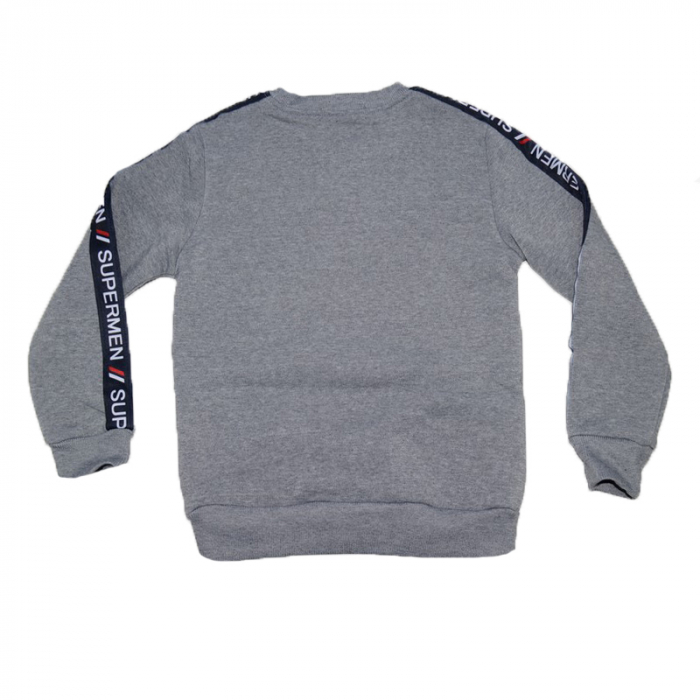 Bluza captusita cu maneca lunga pentru baieti Happy House KK-9005-A-164, Gri [2]