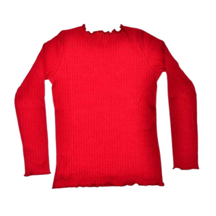 Bluza cu dungi, cu maneca lunga, pentru fete, Atut B0358-128, Rosu [2]