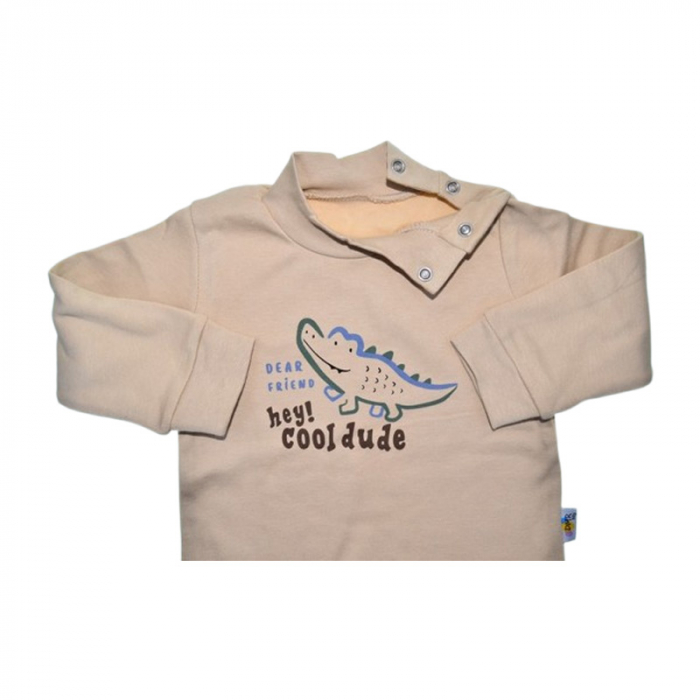 Bluza cu guler, pentru baieti, Mini Junior 7313B, Bej [2]