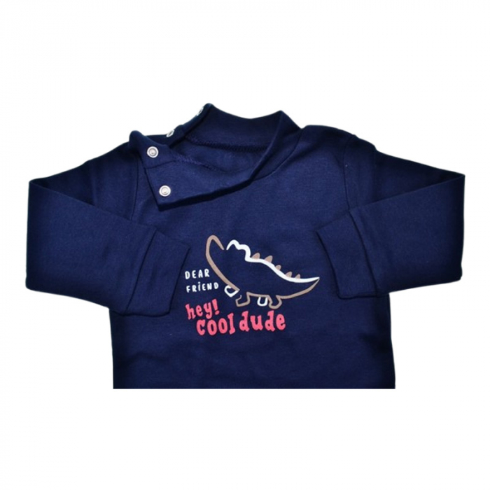 Bluza cu guler, pentru baieti, Mini Junior 7313B2, Bleumarin [2]