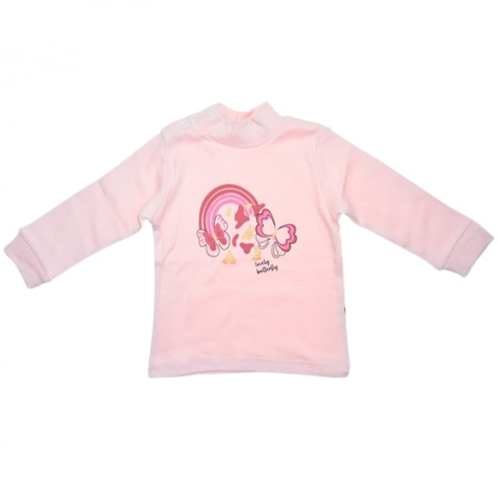 Bluza cu guler, pentru fete, Mini Junior 7319C, Coral [1]