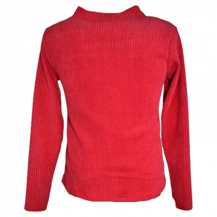 Bluza din catifea cu maneca lunga de Craciun pentru fete Lucky Girl B91223RS, Rosu [2]