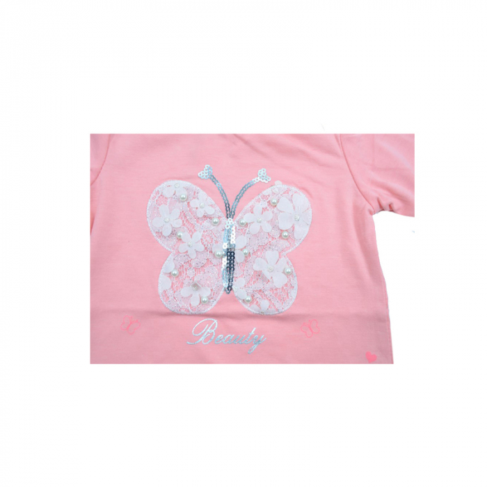 Bluza cu maneca lunga pentru fete Happy House WB-2525R-80, Roz [4]