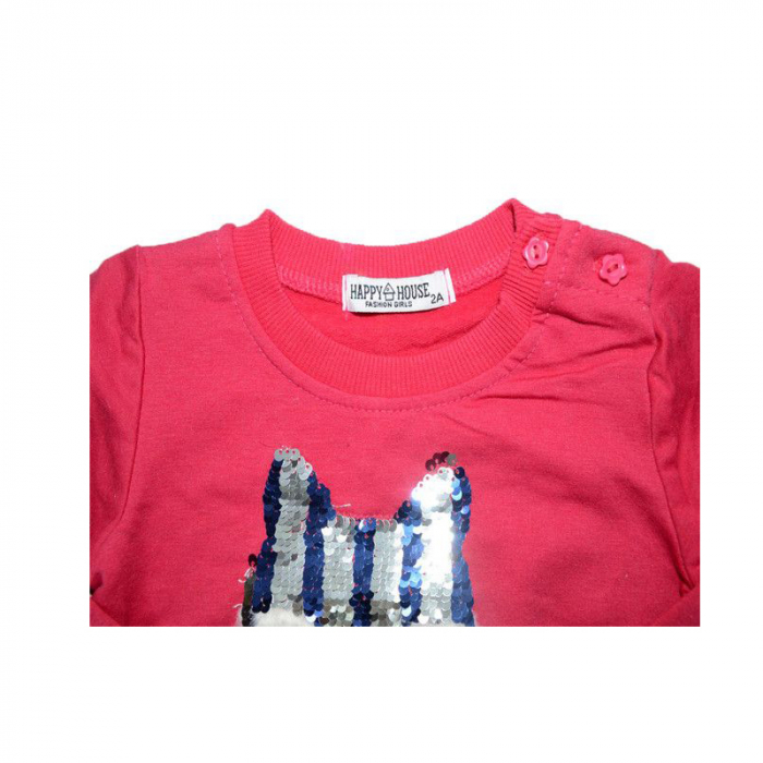 Bluza cu maneca lunga pentru fete Happy House WB-2308-F-104, Fucsia [2]
