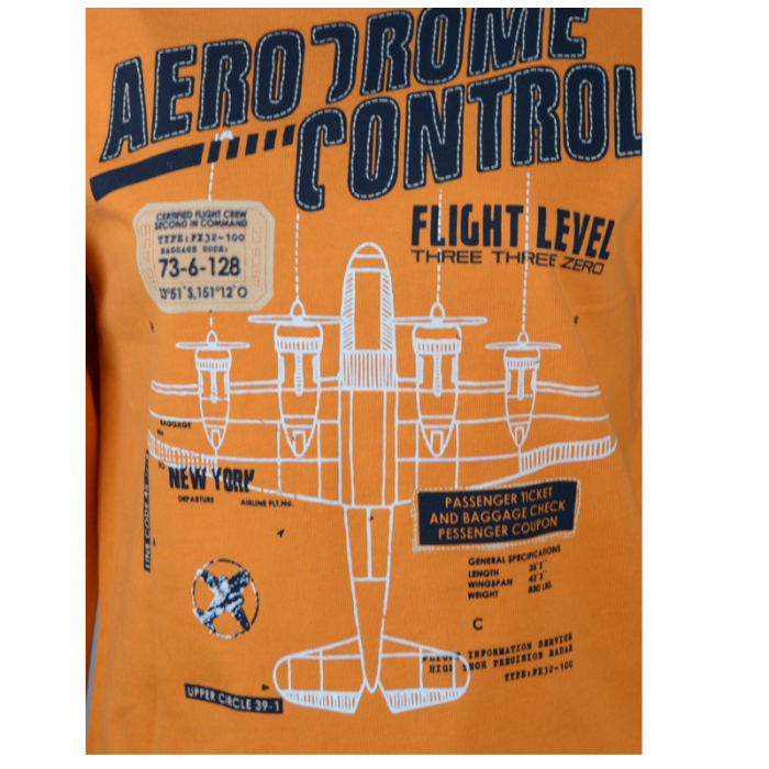 Bluza cu maneca lunga pentru baieti Wendee OZ101430-1-98, Portocaliu [2]