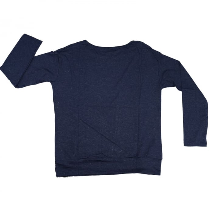 Bluza cu maneca lunga pentru fete Atut BLB7997-A, Bleumarin [2]