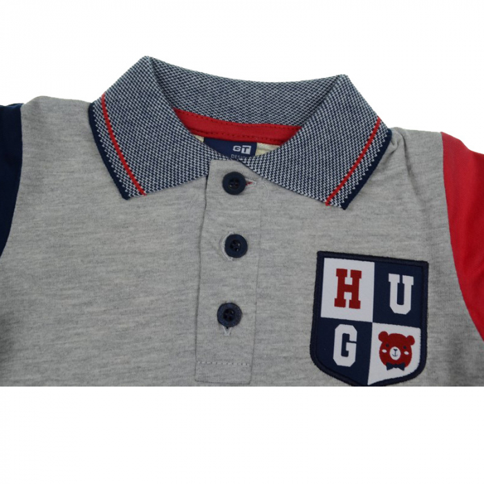 Bluza cu maneca lunga pentru baieti GT 7860G-80-cm, Gri [2]
