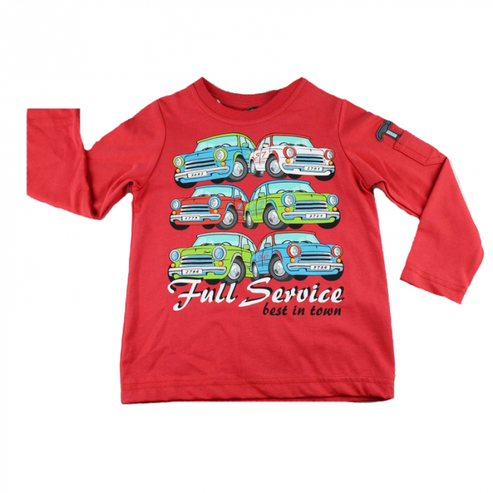 Bluza cu maneca lunga pentru baieti GT GT-3431RO-92, Rosu [1]