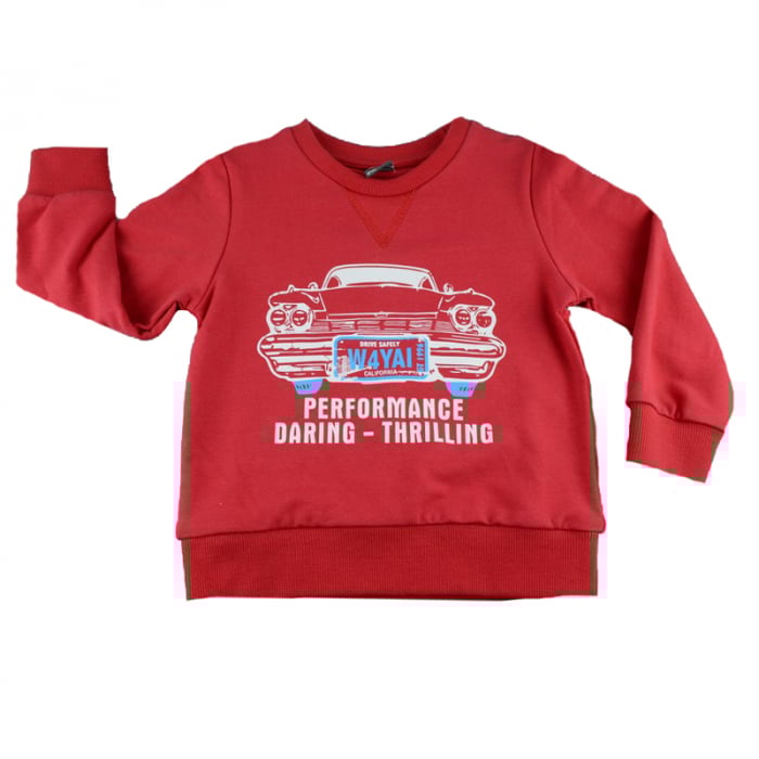 Bluza cu maneca lunga pentru baieti GT GT-4695RO-92, Rosu [1]