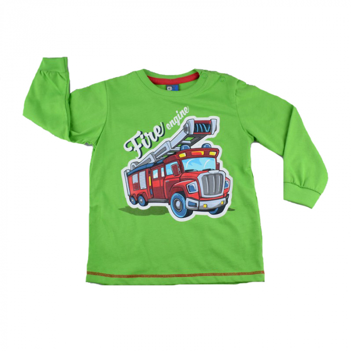 Bluza cu maneca lunga pentru baieti GT GT-5340V-86, Verde [1]