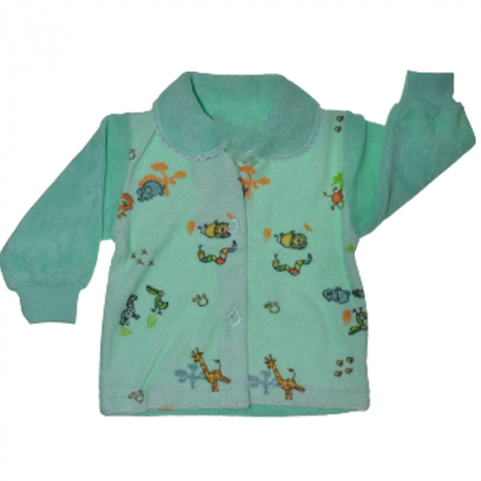 Bluza cu maneca lunga de frotir pentru baieti Koala B2306, Turcoaz [1]