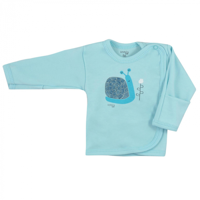 Bluza cu maneca lunga pentru baieti Koala Farma 08-165T-62-cm, Turcoaz [1]