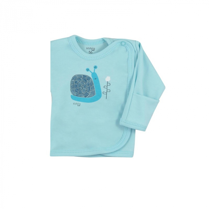 Bluza cu maneca lunga pentru baieti Koala Farma 08-165T-62-cm, Turcoaz [2]
