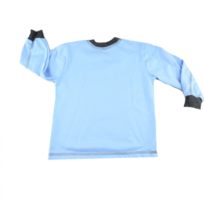 Bluza cu maneca lunga pentru baieti Mini Junior BML3-G-86, Albastru [2]