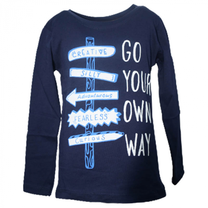 Bluza cu maneca lunga pentru baieti OLC SVR 180323-9, Bleumarin [1]
