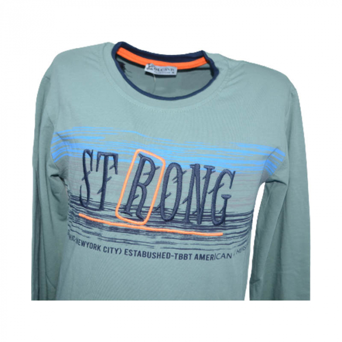 Bluza cu maneca lunga pentru baieti OLC SVR 230323-2, Verde [3]