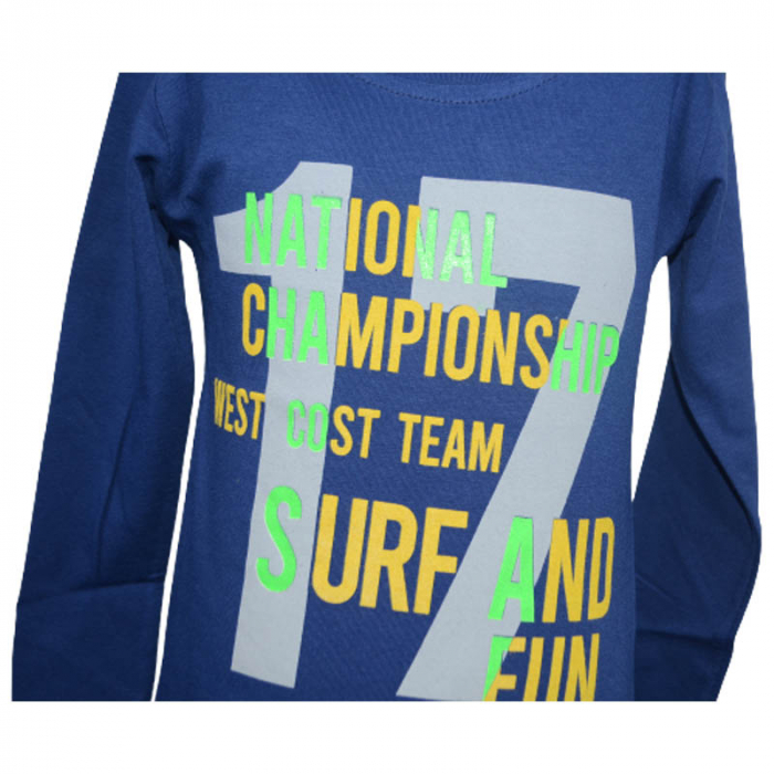 Bluza cu maneca lunga pentru baieti OLC SVR 230323-14, Bleumarin [3]