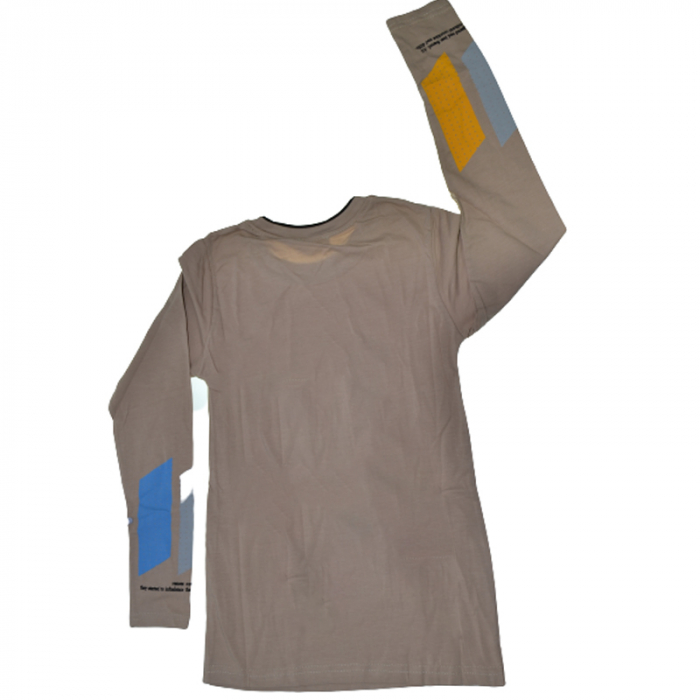Bluza cu maneca lunga pentru baieti OLC SVR 73962, Maro [2]