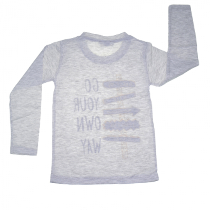 Bluza cu maneca lunga pentru baieti OLC SVR BE1768G, Gri [2]
