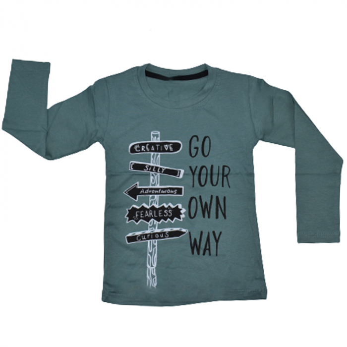 Bluza cu maneca lunga pentru baieti OLC SVR BE1768V, Verde [1]