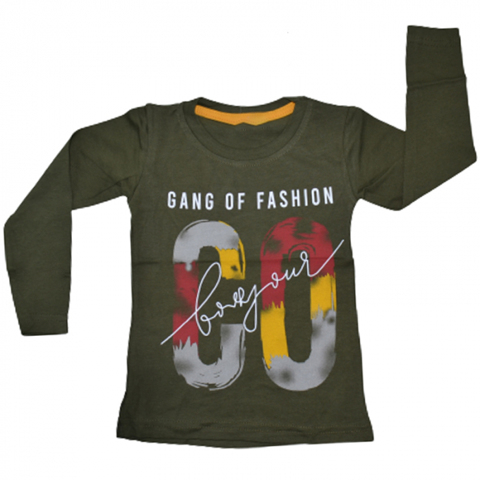 Bluza cu maneca lunga pentru baieti OLC SVR BE71768V, Verde [1]