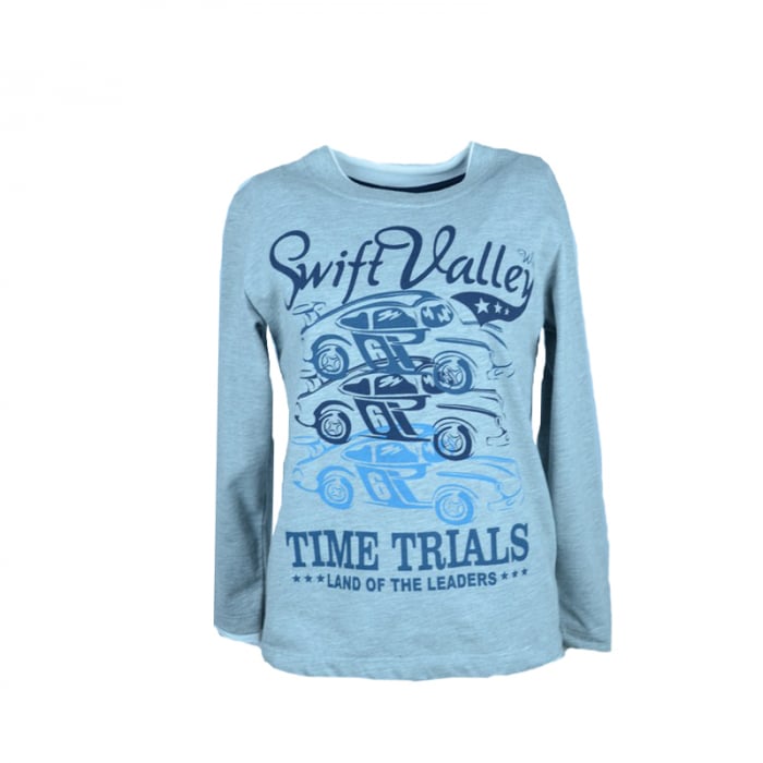 Bluza cu maneca lunga pentru baieti Wendee BU10300802-1-116, Gri [1]