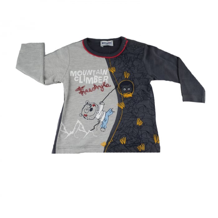 Bluza cu maneca lunga pentru baieti Wendee BU1030273-74, Multicolor [1]