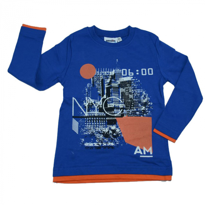 Bluza cu maneca lunga pentru baieti Wendee OK101969-2AL-152, Albastru [1]