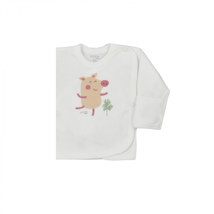 Bluza cu maneca lunga pentru copii Koala Farma 08-165-56-cm, Alb [2]