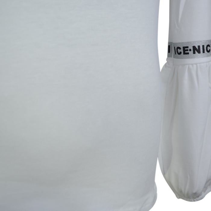Bluza cu maneca lunga pentru fete Atut 9685-134, Alb [3]