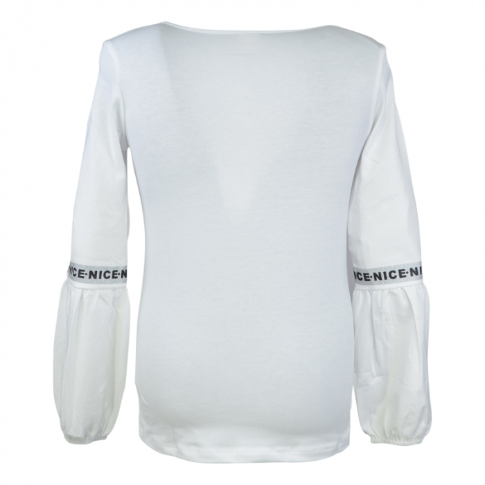Bluza cu maneca lunga pentru fete Atut 9685-134, Alb [2]