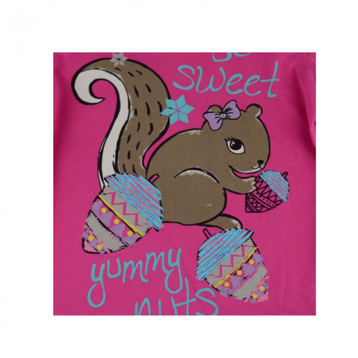 Bluza cu maneca lunga pentru fete Atut A-4984-80, Fucsia [3]