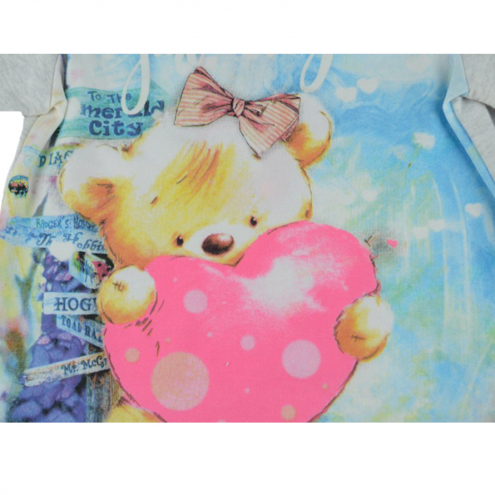 Bluza cu maneca lunga pentru fete Atut A-7026-74, Multicolor [3]