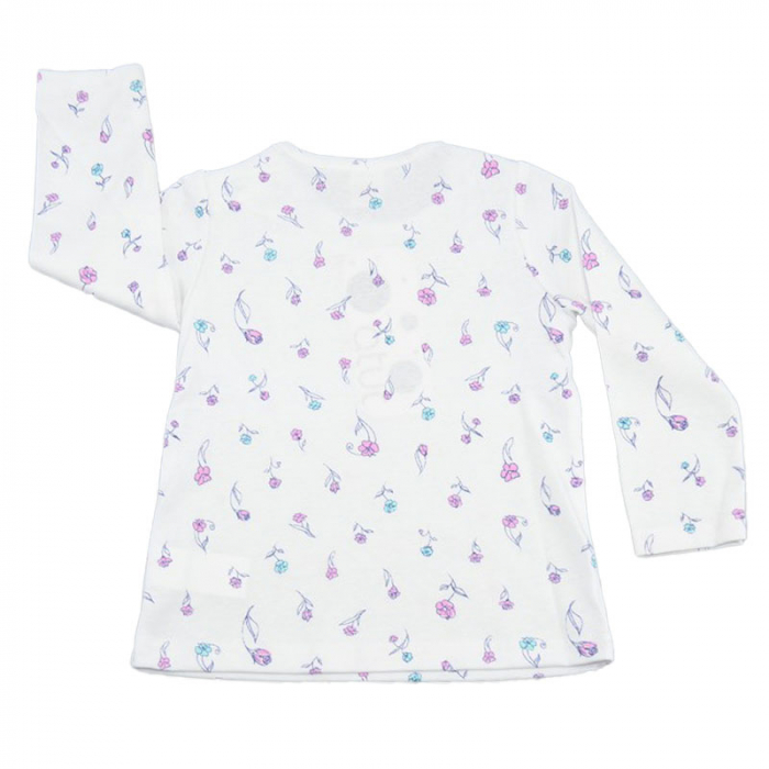 Bluza cu maneca lunga pentru fete Atut BLF8415-80, Alb [2]