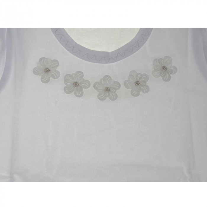 Bluza cu maneca lunga pentru fete Chrisma CHRS3-92-cm, Alb [2]