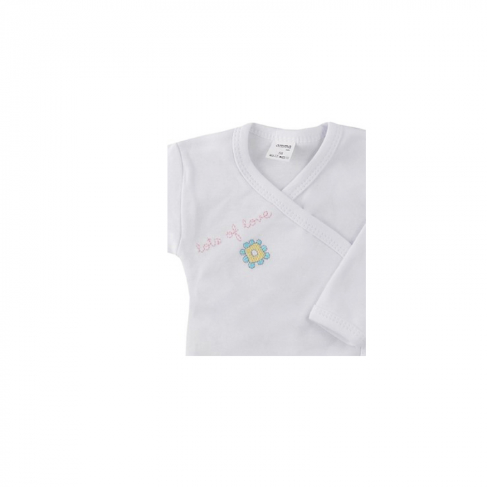 Bluza cu maneca lunga pentru fete Koala Amma Flower A01-053A-68-cm, Alb [2]