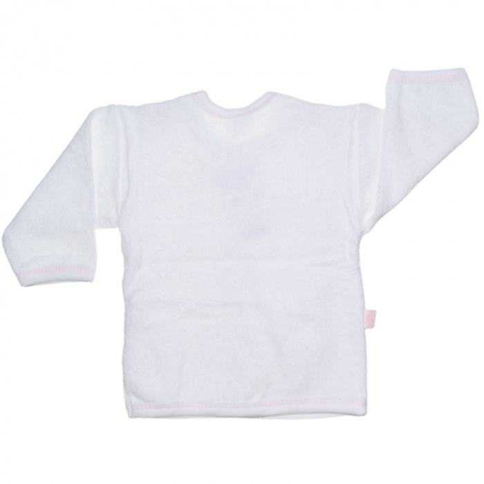 Bluza cu maneca lunga  de frotir pentru fete Koala B1100A, Alb [2]