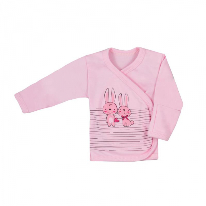 Bluza cu maneca lunga pentru fete Koala Zajaczki 06-669R-62-cm, Roz [1]